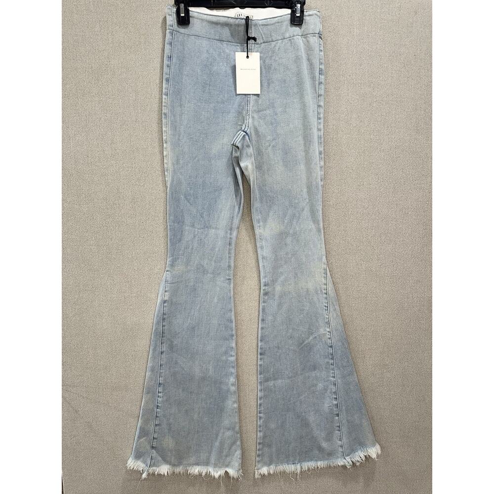 Blank Paige Flare Jeans‎ NEW M Light High Rise Frayed Hem Boho Festival Y2K 70’s